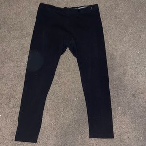 plain black leggings with wider waist